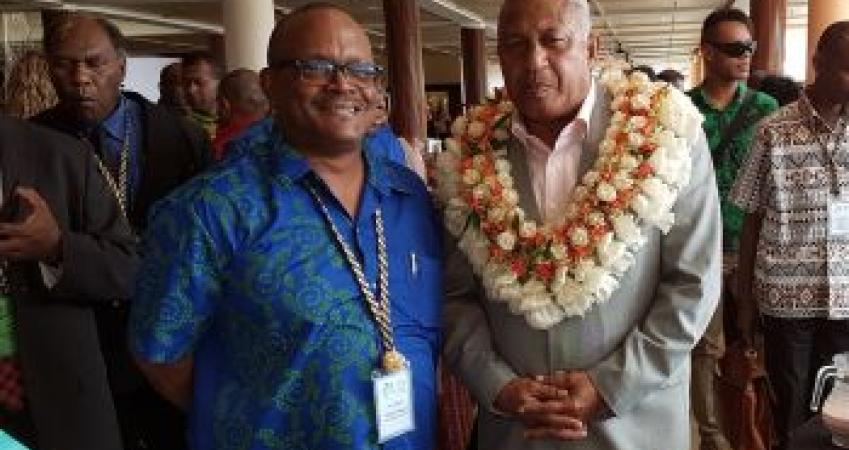 (L to R)  Gov. Weeks and the Prime Minister of Fiji, Josala V. Bainimarama