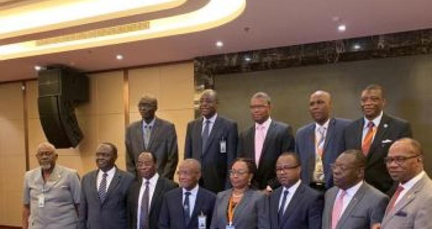 The Executive Governor of the Central Bank of Liberia (CBL) Nathaniel R. Patray, III and his Nigerian counterpart Governor Godwin I. Emefiele......