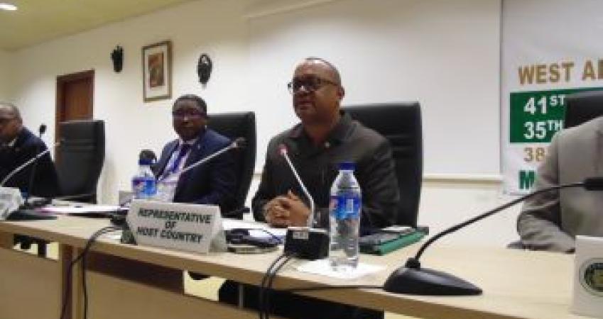 Gov. Weeks addressing WAMZ Central Bank Governors